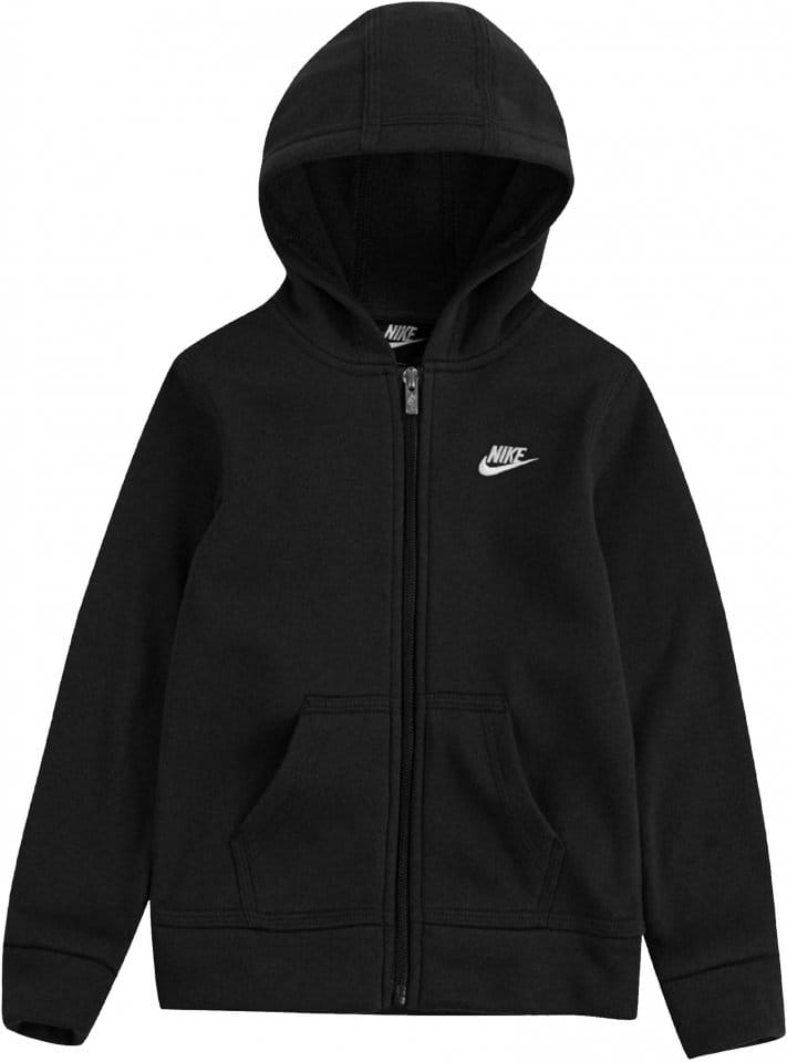 Sweatshirt met capuchon Nike Club Fleece Kapuzenjacke Kids Black