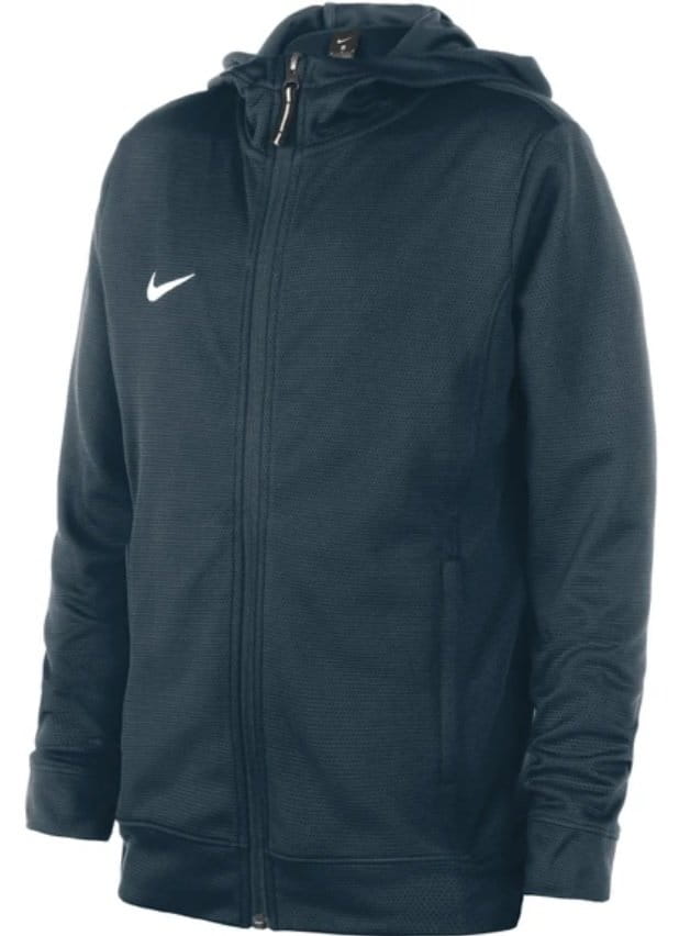 Sweatshirt met capuchon Nike YOUTH S TEAM BASKETBALL HOODIE FULL ZIP -OBSIDAN