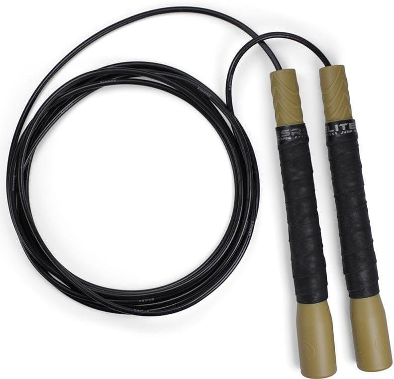 Springtouw ELITE SRS Pro Freestyle Jump Rope - Gold Handle / Black 4mm Cord