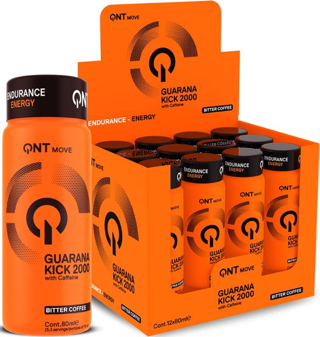 Stimulerende middelen voor de training QNT Guarana Kick shot 2000 mg (Guarana + Caffeine)